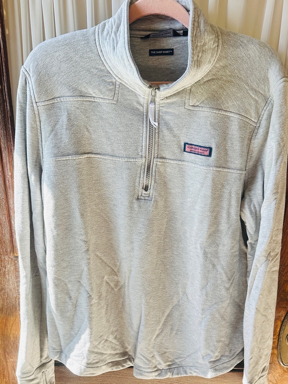 Vineyard Vines Dreamcloth Shep Shirt Gray Quarter Zip